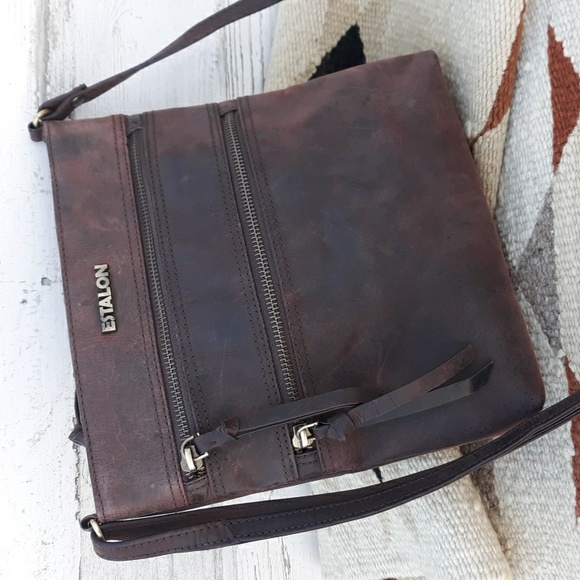 Estalon Handbags - NWOT ESTALON LEATHER CROSSBODY BAG